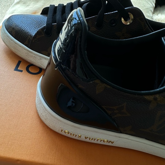 Louis Vuitton Monogram Canvas Patent Leather Front Row Sneakers - Size 38 - Picture 7 of 12